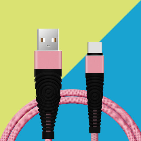Heavy-Duty Braided Fast Charge Phone Charger USB C Type C Data Cable - TradeNRG UK